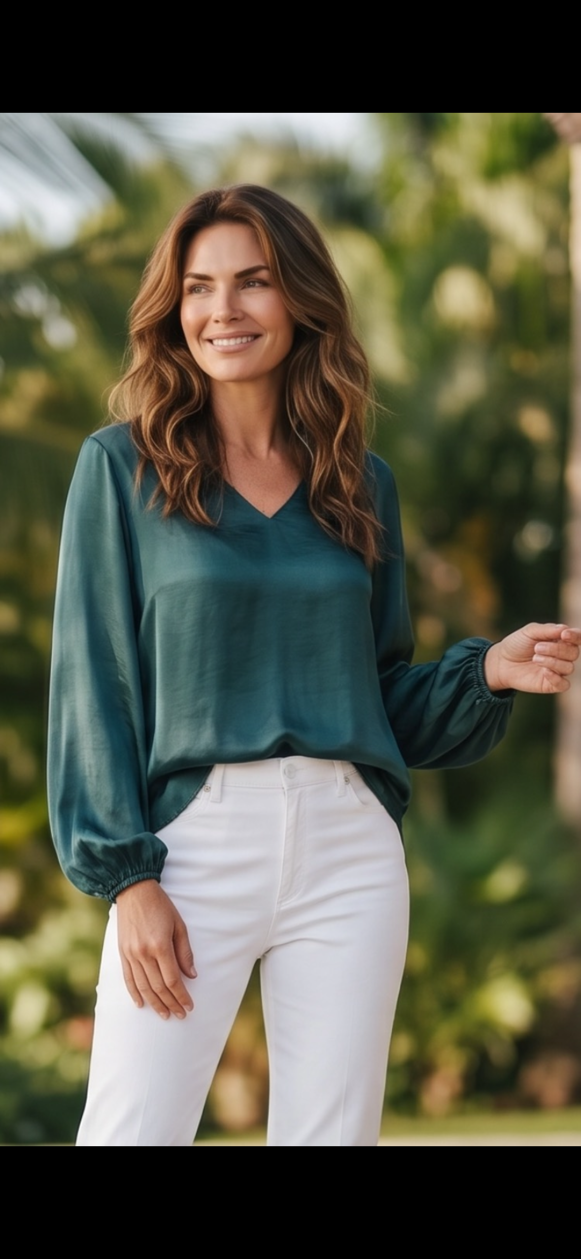 The Deep Green Blouse by Lemon & Salt features a deep green colour with long sleeves and cuffed wrists. Crafted from a soft, lightweight, silky fabric, it offers comfort and breathability suitable for professional and casual settings.
