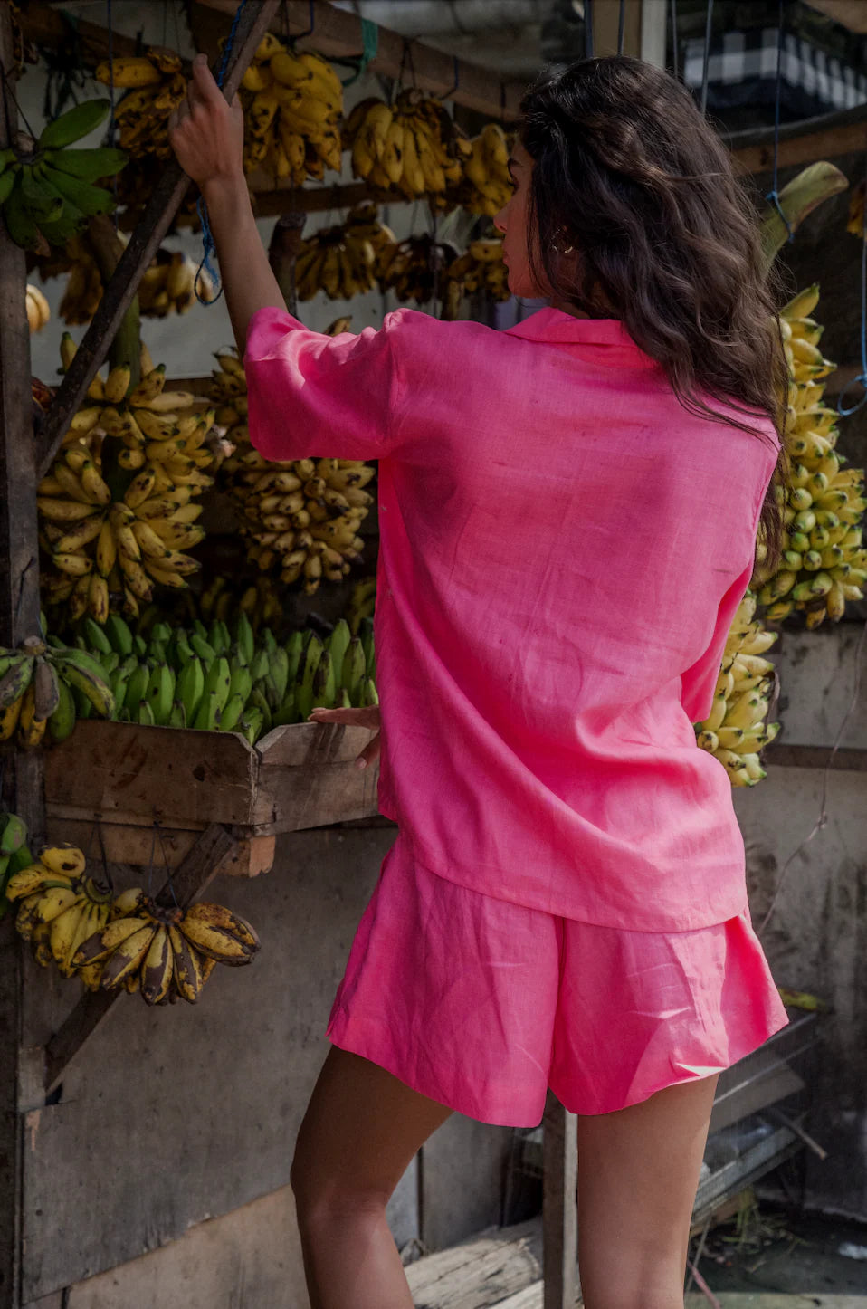 Your New Go-To Summer Shorts
Meet the Luna Shorts by Pops + Co, your must-have this season. Designed with a loose, relaxed fit and an elasticated waistband, they’re effortlessly comfortable while keeping your look chic and put-together. Hand-dyed on 100% linen, these shorts bring texture, breathability, and a touch of artisanal charm to your wardrobe. Pair with the Lou Short Sleeve Shirt or Ellery Vest for the ultimate coordinated set, or mix and match with your existing staples for endless summer sty