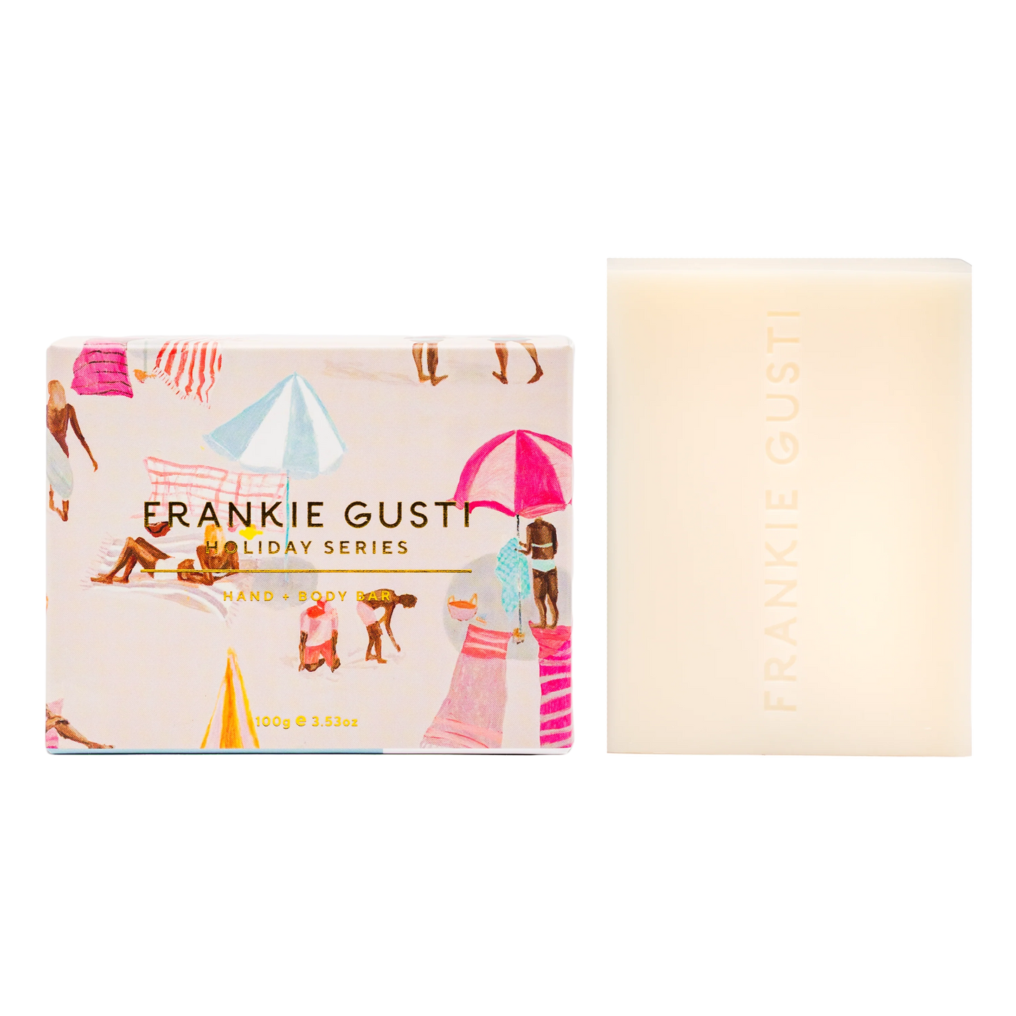 Fresh, warm and quietly untamed, this scent is nostalgic yet curious. Like the first wave of the day, like your childhood holiday home.

Notes: Orange Peel, Peppermint, Musk, Honey, Cedar Leaf, Amber and Coconut

Artwork by Janey Forbes

Crafted in Australia, our Hand + Body Bar is the ultimate fusion of Shea Butter and Vitamin E, formulated to nourish and purify the skin, whilst elevating your daily rituals.

-100gm
-Shea Butter, Vitamin E and RSPO
-Vegan + Cruelty Free