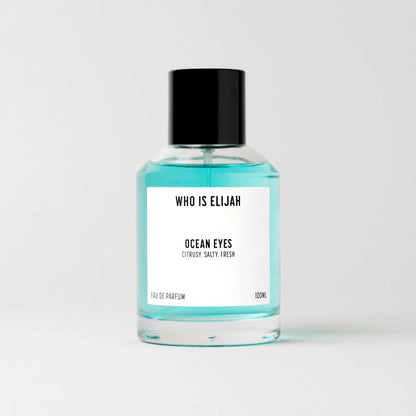 OCEAN EYES smells like sun, sweat, and sex. In the best way.

Salt on skin. Sun in your eyes. Crisp citrus, grapefruit and mandarin orange is sharp and invigorating, like the first rush of fresh ocean air. It’s a fragrance that doesn’t try to be noticed, but it’s impossible to ignore.