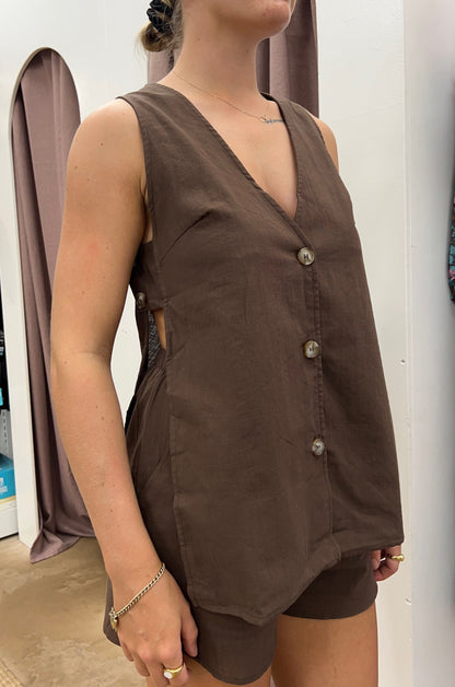 Chocolate Shorts and Top Set.