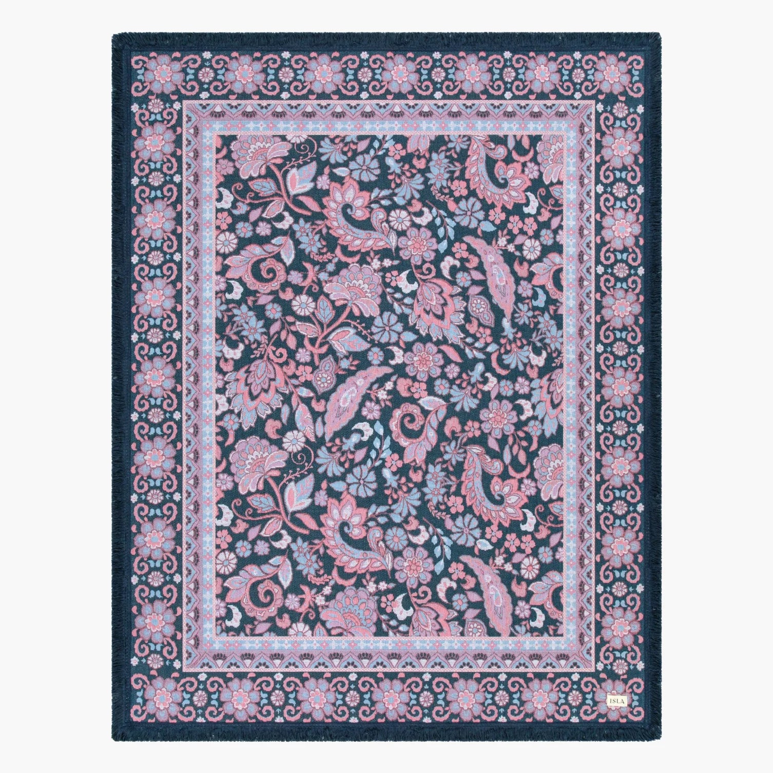 Midnight Picnic Rug - Isla 

Escape into nature with the Midnight picnic rug, our most enchanting design yet. With colours inspired by the magic from dusk until nightfall, this striking rug blends bold paisley florals with intricate botanical detail. Crafted for the moments that matter most: lazy afternoons by the lake, a quiet solo retreat beneath the trees or golden-hour gatherings with friends that last into the night. 

- Made with 100% cotton

- One-colour tassel trim around the rug