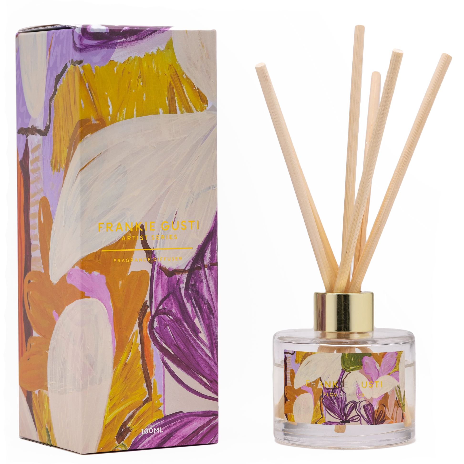 A magic garden of jasmine, ylang ylang&nbsp;+&nbsp;huckleberry, with fresh bursts of lemon&nbsp;+ bergamot, finished with creamy sandalwood, tonka bean, madagascan vanilla, and sweet amber.

Coastal artist Kate Mayes is known for her bold application of colour and contrasting techniques that swing between the use of thick&nbsp;structured paints and watery washes. Inspired by her natural surrounds and guided by intuition - Kate’s paintings evolve over weeks of layering and experimentation in her Torquay base