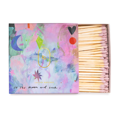 125 pink headed matches in a luxury box.

Artwork by Kate Eliza

Designed in Melbourne