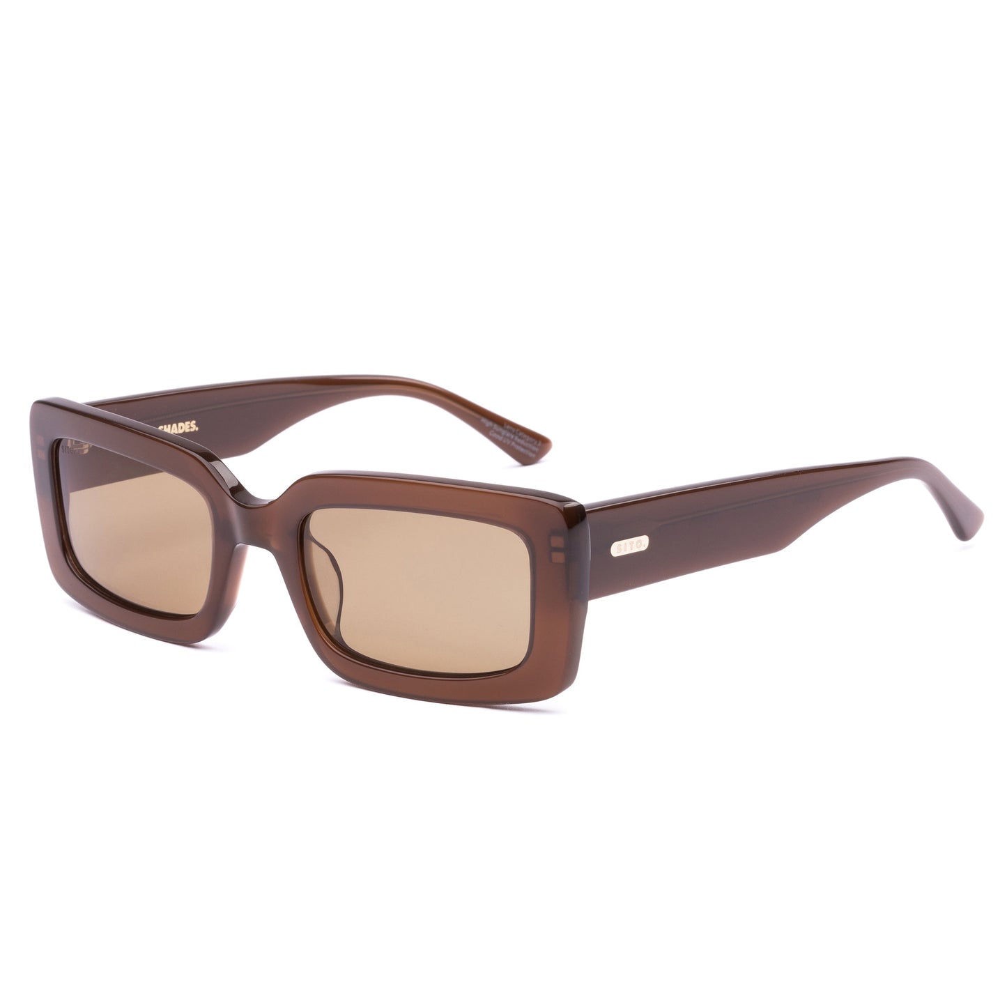 ODESSA : MILKY COCO SITO 

These don't whisper. They don't really do anything quietly. 

Perfect for: City walks, film photography, and a personality loud enough to match.

Translucent Brown Acetate Frame
CR39 Brown Lenses
Polarised  
100% UV Protection  
Silver Hardware  
Best suited to round and oval face shapes. 
 

Frame Shape: Rectangle 

Frame Type: Acetate 

Lens Material: CR39 

Lens Type: Polarised 

Lens Treatment: Solid 