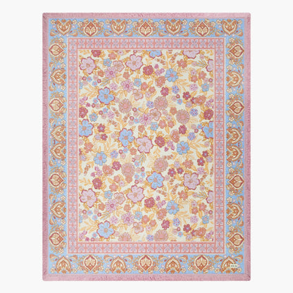 Daisy Picnic Rug - Isla 

Daisy captures the softness of a sun-lit garden, woven in a feminine palette of blush, blue and orange tones. Its boho floral print brings a nostalgic, free-spirited beauty to picnics and slow afternoons outdoors. A piece made to elevate simple moments into memories.

- Made with 100% cotton

- One-colour tassel trim around the rug

- Extra large picnic rug - approx 200 x 160cm which comfortably fits 4 people
