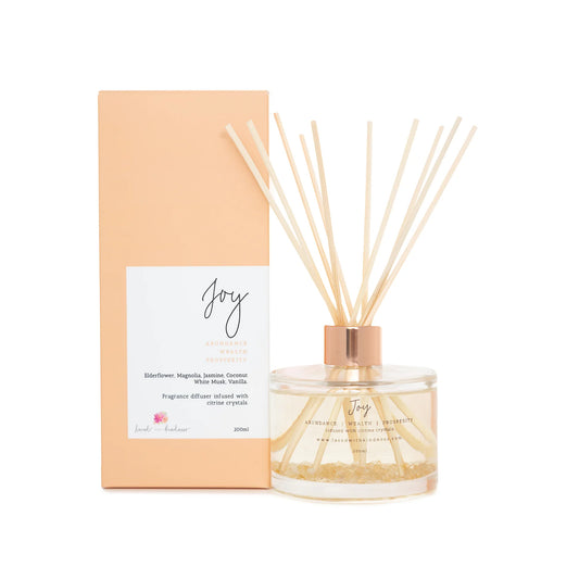 This tantalizing blend of creamy coconut and elderflower is sure to invigorate the senses. Infused with citrine crystals for Abundance

Makes for a lovely home interior&nbsp;gift item for yourself.

JOY | CITRINE

Abundance | Wealth | Prosperity


Elderflower, Magnolia, Jasmine, Coconut, White musk, Vanilla
