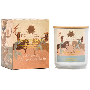 ARTIST SERIES CANDLE | RIDING TIDES | TAHNEE KELLAND - Sea salt mingled with zesty kaffir lime and bergamot, vibrant lemongrass, and softened with exotic saffron and warm amber.

Artwork by Tahnee Kelland

50hrs
100% pure soy wax
Lead free cotton wick
Cruelty free + vegan
Fragrance oil
Hand poured in the Yarra Valley | Melbourne