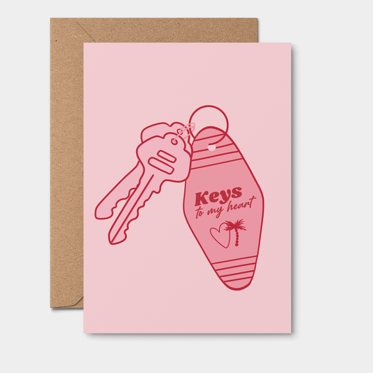 Keys To My Heart | Anniversary Card | Birthday Card 
