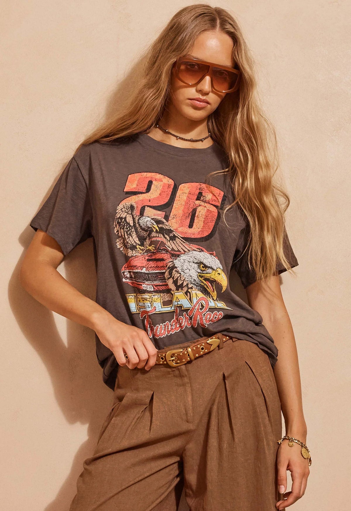 The SPELL Island Thunder Tee in Charcoal channels the rebellious spirit of the iconic Spell biker tee, infused with our signature vintage edge. Crafted from soft 100% organic Pima cotton slub, this relaxed silhouette has an effortless, lived-in feel, finished with a custom front print that evokes the wild freedom of the open road. A timeless wardrobe staple with a little rock 'n' roll attitude, the Island Thunder Tee is made to be worn, loved and lived in.