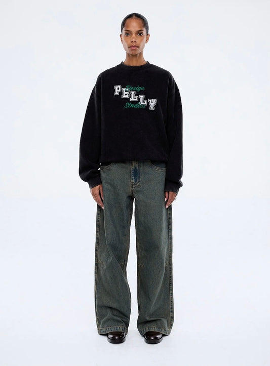 Ena Pelly Mila Oversized Sweater - Phantom/Pelly Studios