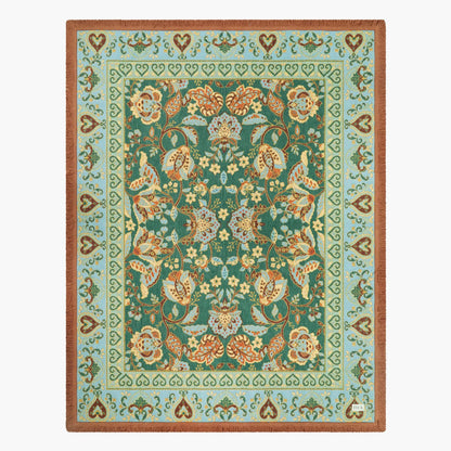 Jade Picnic Rug - Isla 

Introducing the Jade picnic rug - your bohemian escape beneath open skies. Unroll it on the grass, pour a glass, and let its stunning floral details set the scene for an unforgettable day. Perfect for sunset picnics by the lake, self-care moments in the park, or draped at home as a cozy throw.

- Made with 100% cotton

- One-colour tassel trim around the rug

- Extra large picnic rug - approx 200 x 160cm which comfortably fits 4 people 