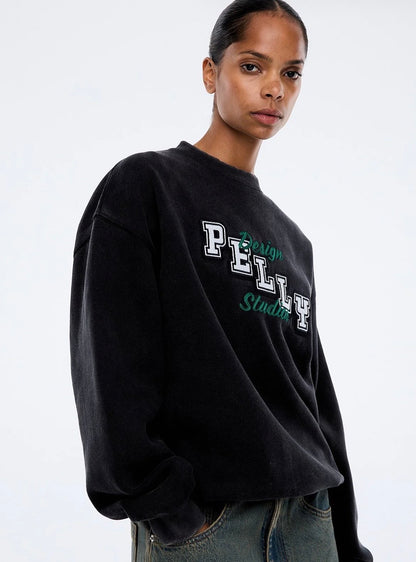 Ena Pelly Mila Oversized Sweater - Phantom/Pelly Studios
