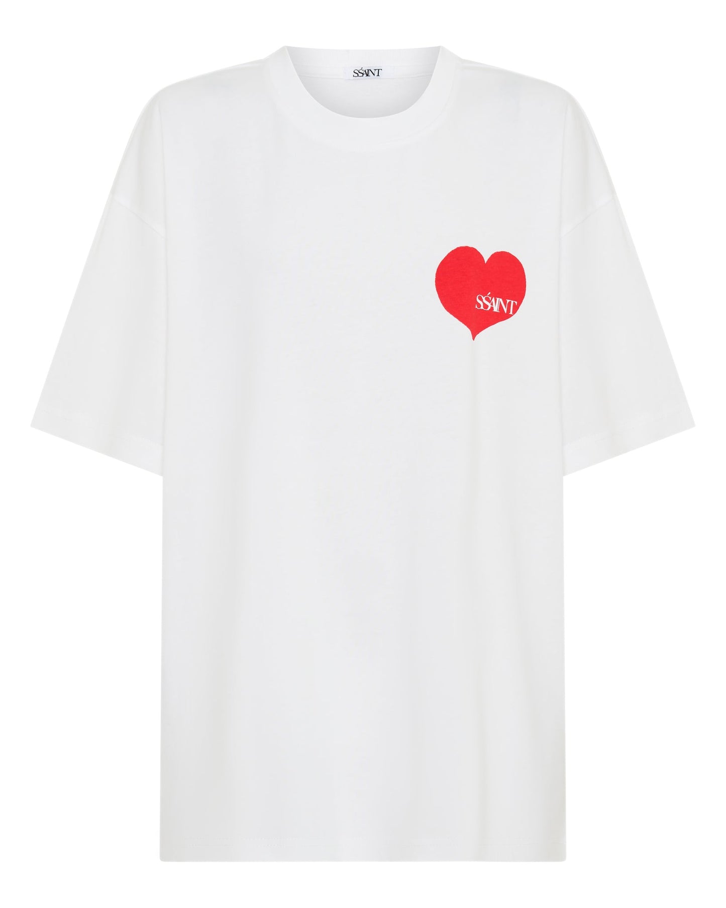 
Introducing the SŚAINT Heart T-shirts. A small heart on the front, big love on the back, this oversized unisex tee is made for the lovers of the world. 