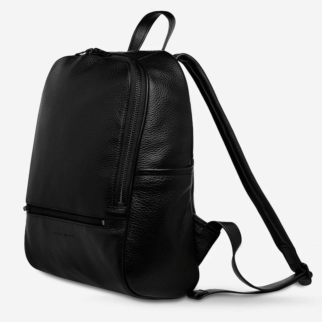 If you call - Black - Status Anxiety 
The archetypal backpack is made to improve your everyday carry. Constructed with comfort and looks in mind and crammed with functionality. The 'If You Call' backpack is perfect for your next last-minute tryst.

Soft shrunken pebble leather
Front zipper pocket, and open side pockets
Internal zipper pocket, and open pouch pockets
Zipper close
Padded shoulder strap
Matte black hardware
Fits a 13 inch MacBook
Custom Status Anxiety lining