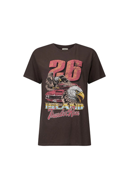 The SPELL Island Thunder Tee in Charcoal channels the rebellious spirit of the iconic Spell biker tee, infused with our signature vintage edge. Crafted from soft 100% organic Pima cotton slub, this relaxed silhouette has an effortless, lived-in feel, finished with a custom front print that evokes the wild freedom of the open road. A timeless wardrobe staple with a little rock 'n' roll attitude, the Island Thunder Tee is made to be worn, loved and lived in.