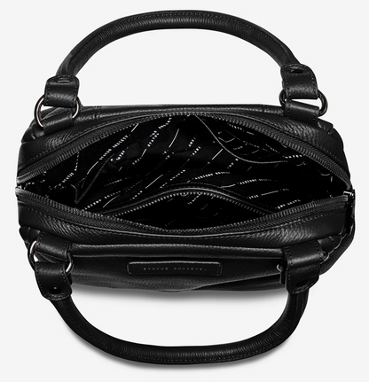 Last Mountains Bag - Black - Status Anxiety 

The final assault to end it, to prevail over the proclivity to someone or something. The Last Mountains handbag with its taller silhouette is the perfect day to night companion and can be worn over elbow, shoulder or body (with long strap). Features a wide-opening main compartment, longer shoulder straps for added comfort and secret magnet-close pocket on the outside for your phone etc.

Soft shrunken pebble leather
Back magnet pocket
Internal zipper pocket