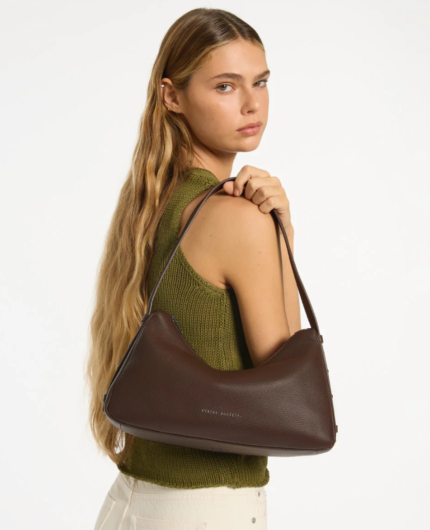 Hideout Bag - Cocoa - Status Anxiety 

Understated in design and quietly capable in size, 'Hideout' keeps things simple with its soft, slouchy shape and attitude.

Soft shrunken pebble leather
Internal zipper pocket, lipstick pocket, and open pouch pocket
Zipper closure
Custom Status Anxiety lining
Comes in a Status Anxiety branded drawstring bag