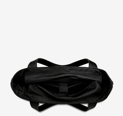 Mikah Recycled Bag - Black - Status Anxiety 

Frankie Recycled Bag - Truffle - Status Anxiety 

Tough, functional and lightweight – just what you've been looking for in a backpack (plus not to mention obvious good looks). Multiple exterior pockets keep everything within reach, while its lightweight build makes it ready for workdays, weekends, and everything between.

Premium reinforced recycled polyester (otherwise destined for landfill)
Back sleeve for sliding onto your suitcase
Dual external side pockets,