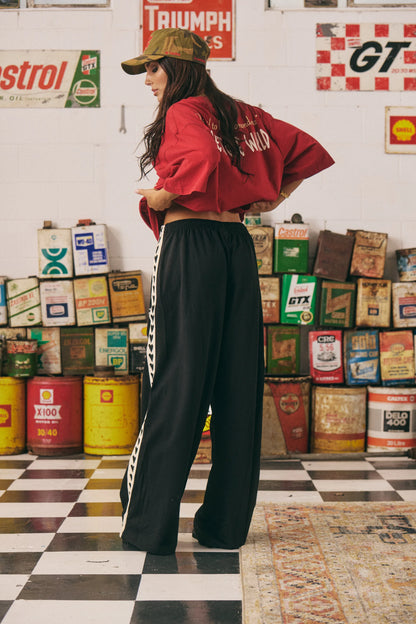 The Raving Hearts Pants

The raving heart pants are the ultimate head nod to living your best 90's life!

Featuring an extra wide relaxed leg, woven heart tape down side legs, side pockets, a cute Sabbi leg embroidery and thick elasticated waistband with draw string.

Set hearts racing in these bad boys.