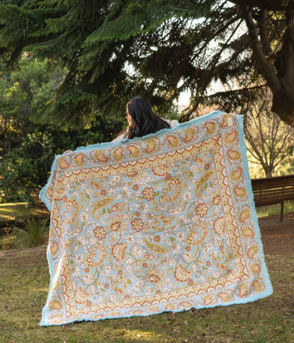 Nikau Picnic Rug - Isla

The Nikau picnic rug invites stillness and connection, a piece that feels grounded and timeless. Designed for moments of togetherness in our signature bohemian style, it transforms any setting into a place of calm and comfort. Thoughtfully designed in natures colour palette, setting the backdrop for every occasion.

- Made with 100% cotton

- One-colour tassel trim around the rug

- Extra large picnic rug - approx 200 x 160cm which comfortably fits 4 people
