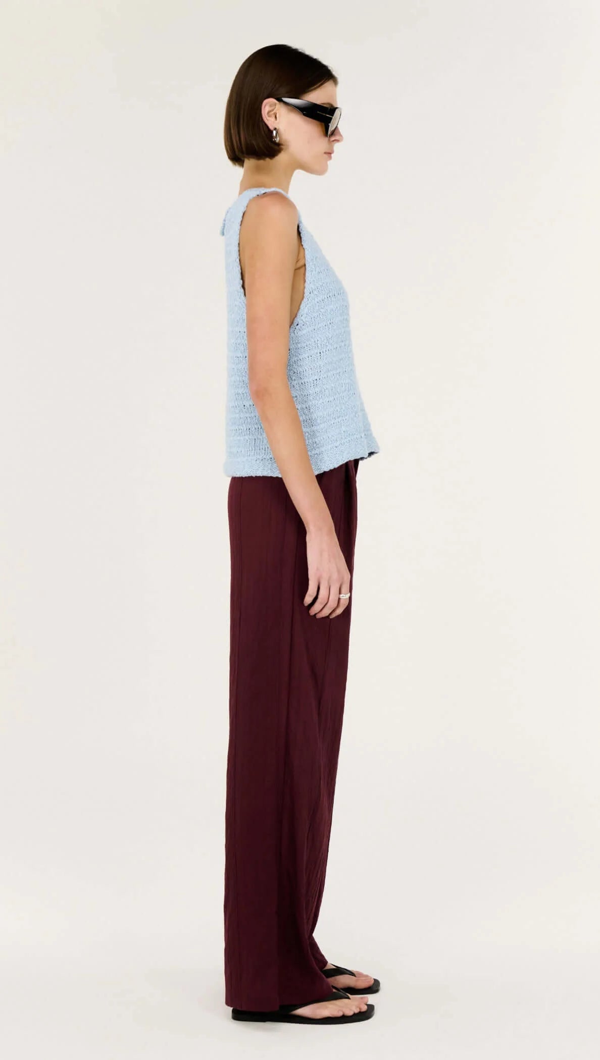 Effortless Layers, Endless Style.

Meet the Indie Baby Blue Cotton Knit Tank from Staple The Label, your new go-to for breezy, modern warm-weather dressing. Crafted in a softly textured knit, this sleeveless tank drapes beautifully over the body with a relaxed silhouette that feels easy yet polished.