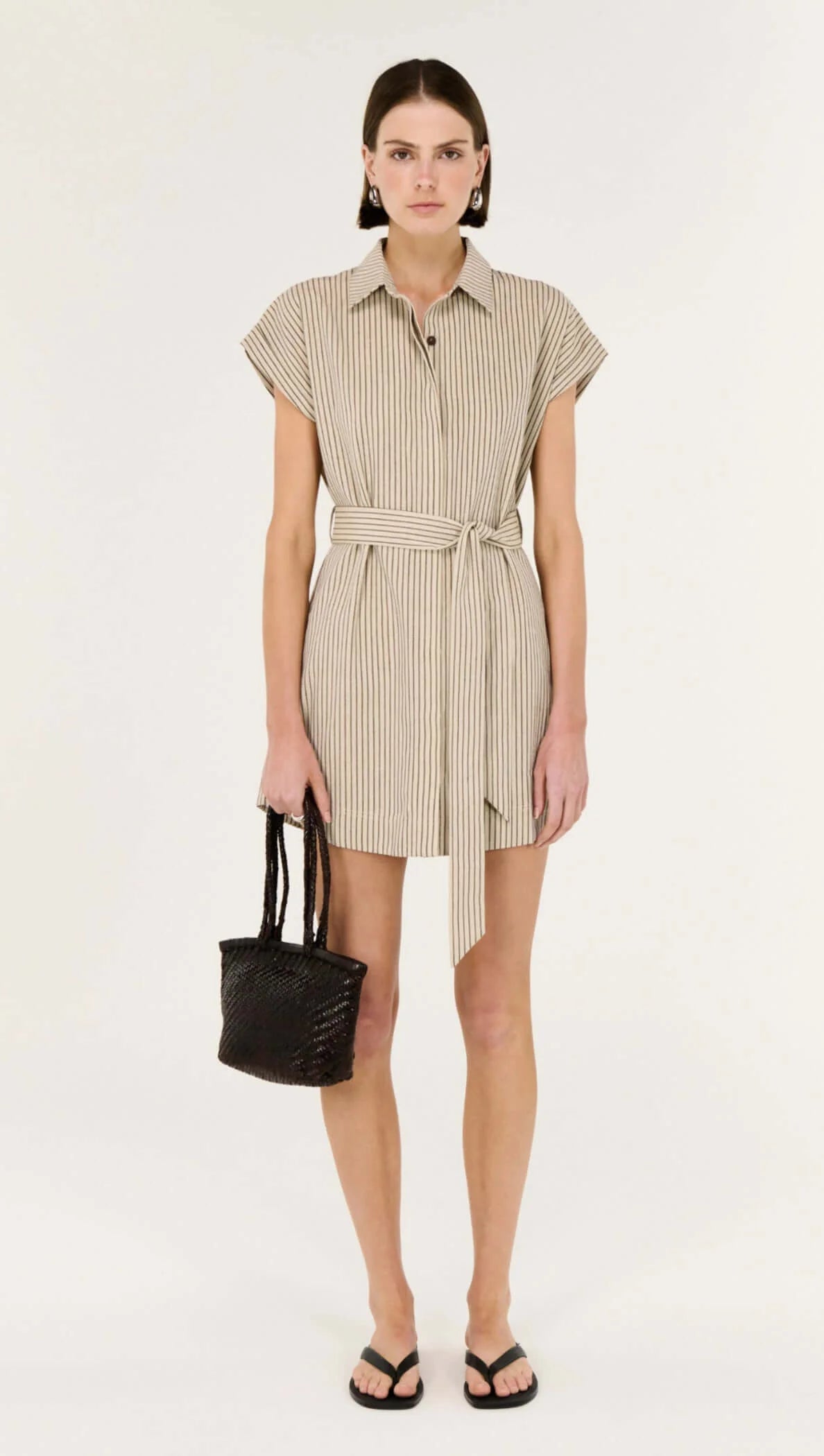 Polished, effortless, and ready for anything. This is your everyday shirt dress, upgraded.

Meet the Staple The Label Hadley Linen Blend Pinstripe Mini Shirt Dress, a modern take on a timeless classic. With its clean pinstripe pattern and easy silhouette, it’s the kind of piece that makes getting dressed feel simple, but still seriously put-together.