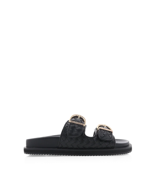 Talon by Billini is a trendy summer slide, available exclusively to Billini.

Step into summer with the ultimate slide of the season.

Featuring;

flat footbed with chunky exposed sole
open round toe
twin strap on upper with adjustable buckle fastening
quilt detailing on upper
statement chunky buckle in gold hardware
easy slip-on design
open heel counter
synthetic upper, lining and outsole