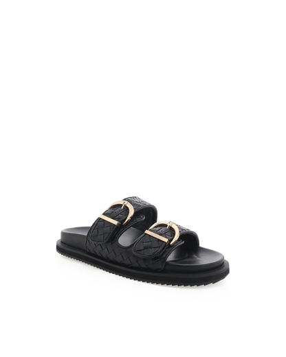 Talon by Billini is a trendy summer slide, available exclusively to Billini.

Step into summer with the ultimate slide of the season.

Featuring;

flat footbed with chunky exposed sole
open round toe
twin strap on upper with adjustable buckle fastening
quilt detailing on upper
statement chunky buckle in gold hardware
easy slip-on design
open heel counter
synthetic upper, lining and outsole