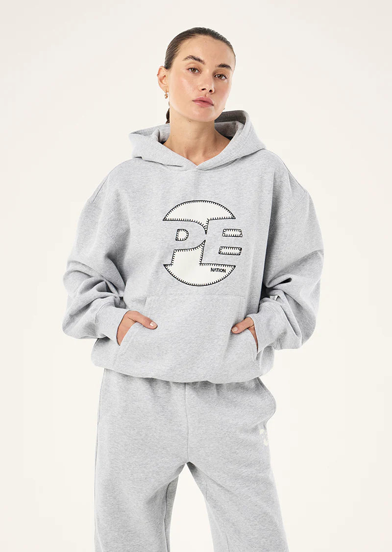 Voltage hoodie in mid grey marle