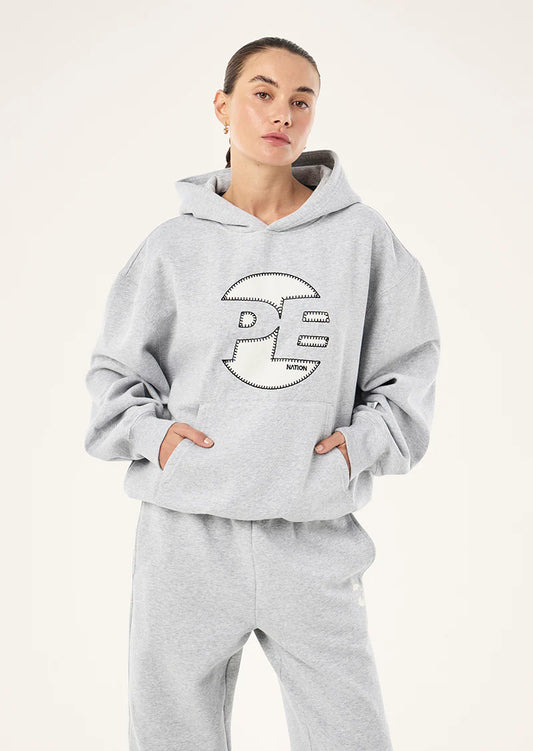 Voltage hoodie in mid grey marle