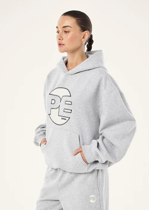 Voltage hoodie in mid grey marle