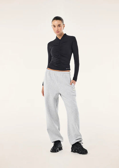 Voltage track pant in mid grey Marle