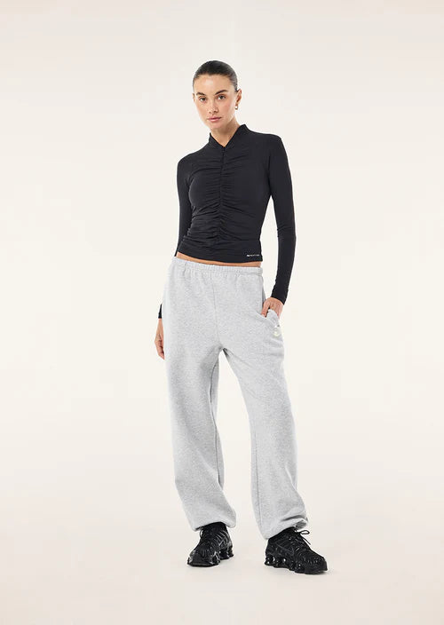 Voltage track pant in mid grey Marle