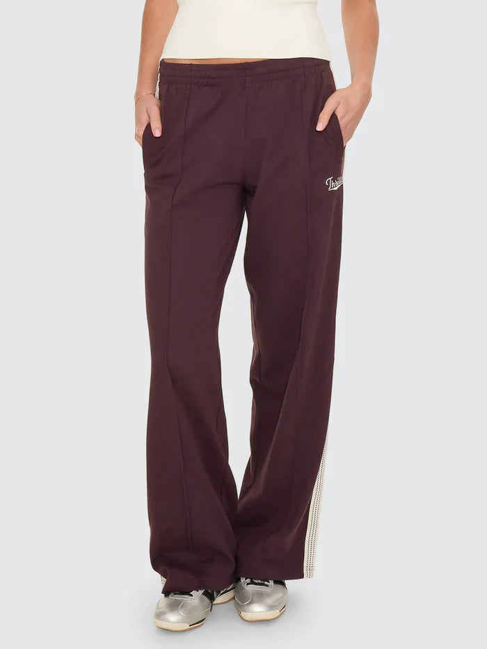 Thrills Off Track Pant

Made for comfort you'll want to wear over and over, the Off Track Pant in Aubergine is an all-around favourite from our winter streetwear Australia collection. Sitting high on the waist, this elevated track pant keeps things clean with pintuck pleats down the leg and webbing tape running along the outer seams for a subtle sport edge. The loop-back cotton feels soft but substantial, while zip pockets, an elastic waist, and an internal drawcord keep it easy to wear. 