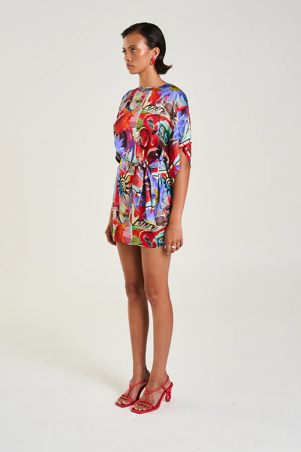 Your new go-to for looking put-together with zero effort.

The Summi Summi Tie Front Dress – Dazed Print is that perfect mix of playful and polished. Featuring the eye-catching Dazed print, it brings a fresh, artistic vibe to a super wearable mini silhouette. Ideal for days when you want your outfit to do the talking.