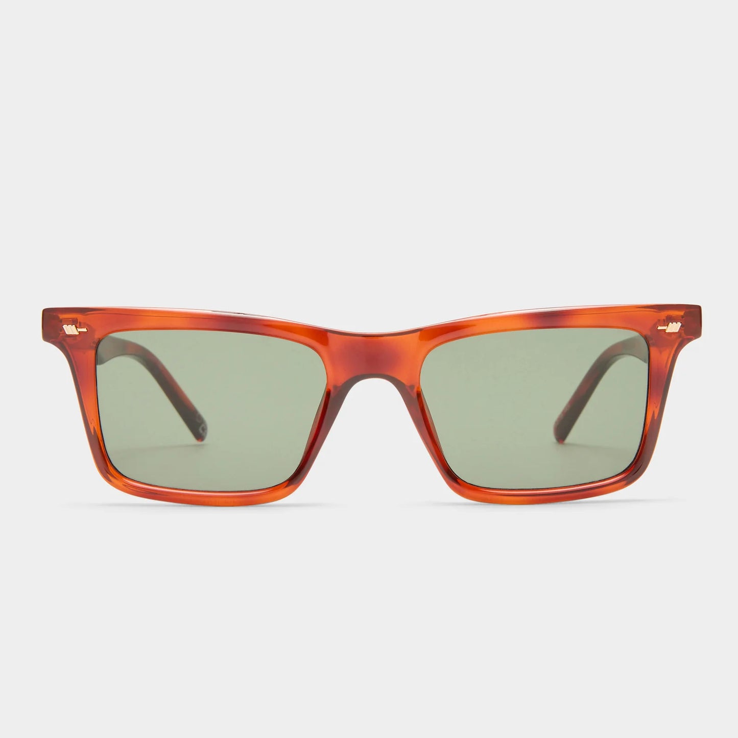 Our BROKSI sunglasses are an update to the classic D-frame silhouette with vintage-inspired proportions and refined angles. Designed with slimline profile and wider fit for all face shapes and sizes, these d-frame sunglasses feature subtle flag stripe metal rivet detailing.

• Finished in a mid tone tortoiseshell frame with dark green lenses.
• A lightweight, durable and impact resistant frame.
• Fitted with shatterproof and scratch resistant polycarbonate lenses.