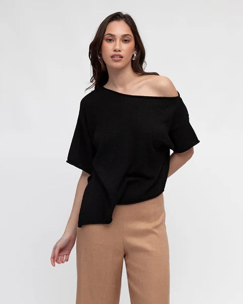 Asy Bounce Knit Top