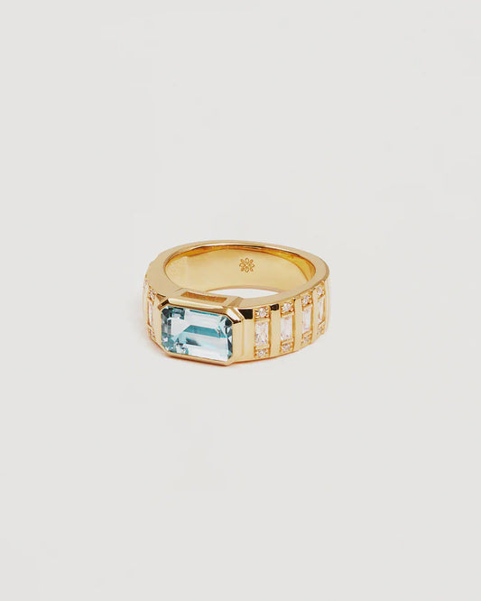By Charlotte 18k Gold Vermeil Calm Your Soul Topaz Ring