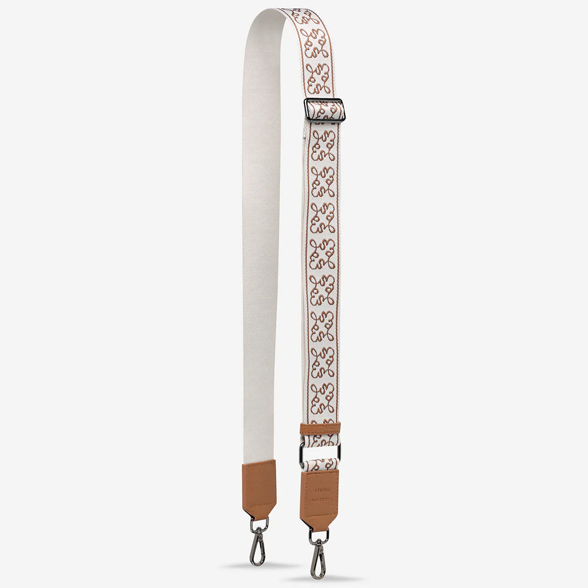Arguably the most important part of a bag, the strap is responsible for keeping it attached to your body but can also change the whole look of your bag. Now sold separately, you can interchange many of our straps to different bag styles across our range.

Jacquard strap finished with soft shrunken pebble leather and quality gunmetal hardware