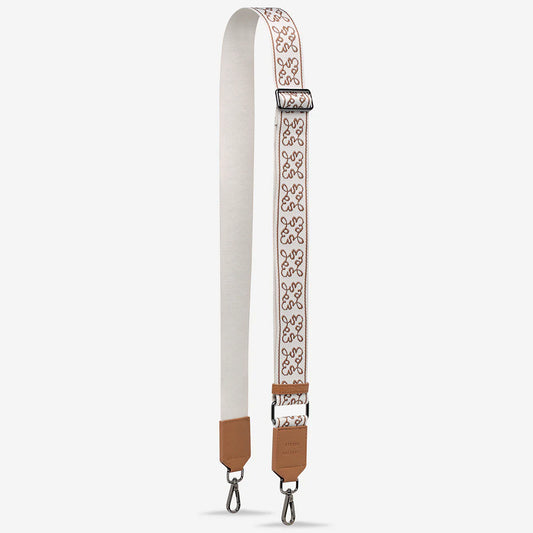 Arguably the most important part of a bag, the strap is responsible for keeping it attached to your body but can also change the whole look of your bag. Now sold separately, you can interchange many of our straps to different bag styles across our range.

Jacquard strap finished with soft shrunken pebble leather and quality gunmetal hardware