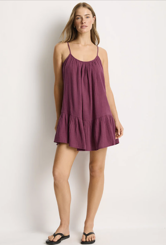 Sunset Short Sundress - Merlot