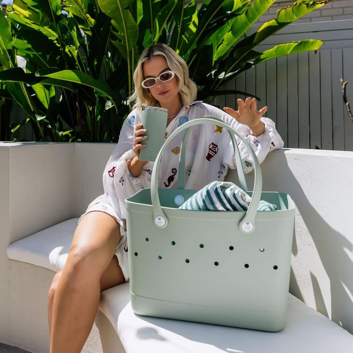 Secure yours before it sells out!

Dive into summer with the Tribe Bag in Sea Glass , a refreshing splash of cool blue-green, handpicked by our founder, Krystal, to reflect those dreamy ocean vibes. Whether you’re lounging by the water or conquering your family’s beach day, Sea Glass is here to make sure you do it in style. 

But it’s not just a pretty colour, the Tribe Bag is the waterproof beach bag that does it all. Roomy enough for everything you need for a day at the beach or a trip to the pool, its wa