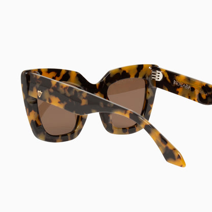 The Lullaby Club Brigada Sunglasses Yellow Tort Back Side