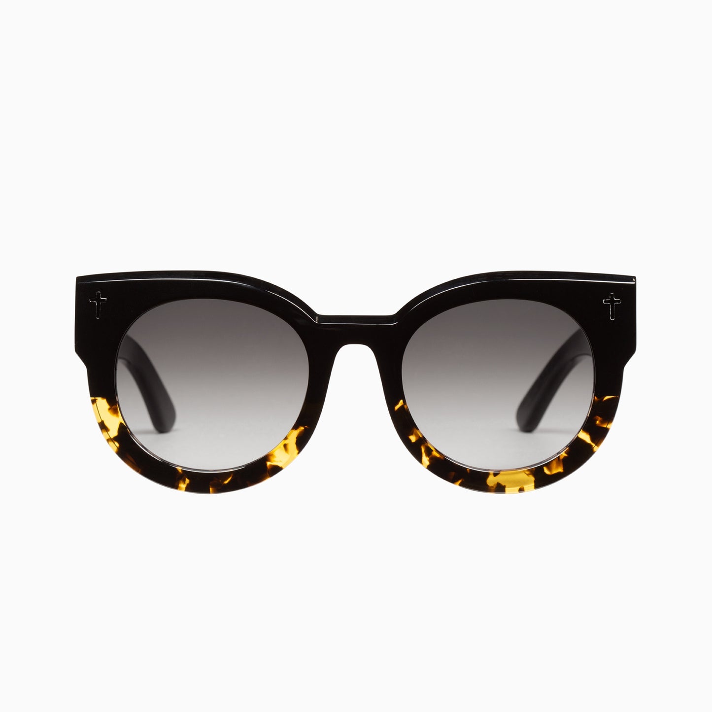 Valley A Dead Coffin Club Sunglasses black to tort with brown gradient lens
